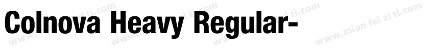 Colnova Heavy Regular字体转换